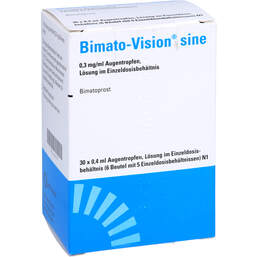 Abbildung: Bimato-Vision sine 0,3 mg / ml Atr Lösung i.Einzeldosis 30X0.4 ml, Augentropfen PZN 14232702