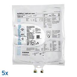 Abbildung: Nutriflex Lipid peri novo Emuls.z.Infus.Mehrk.Beutel  5X1250 ml, Beutel PZN 14232872