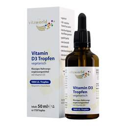 Abbildung: Vitamin D3 1.000 I.E. pro Tag Tropfen zum Einnehmen 50 ml, Tropfen zum Einnehmen PZN 14238490