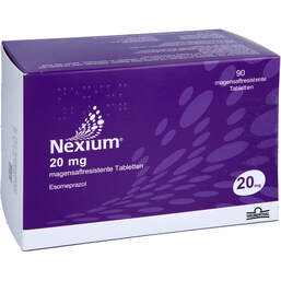 Abbildung: Nexium 20 mg magensaftresistente Tabletten 90 St, Tabletten magensaftresistent PZN 14238768