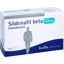 Abbildung: Sildenafil beta 50 mg Filmtabletten 24 St, Filmtabletten PZN 14242988