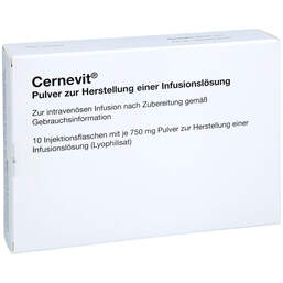 Abbildung: Cernevit 750 mg Pulver zur Herstellung einer Infusionslösung  10 St, Pulver zur Herstellung einer Infusionslösung PZN 14243551