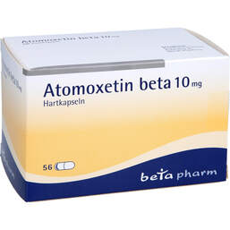 Abbildung: Atomoxetin beta 10 mg Hartkapseln 56 St, Hartkapseln PZN 14244013