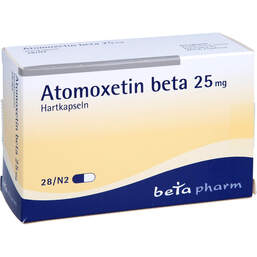 Abbildung: Atomoxetin beta 25 mg Hartkapseln 28 St, Hartkapseln PZN 14244088