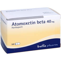Abbildung: Atomoxetin beta 40 mg Hartkapseln 56 St, Hartkapseln PZN 14244160