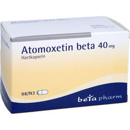 Abbildung: Atomoxetin beta 40 mg Hartkapseln 98 St, Hartkapseln PZN 14244177