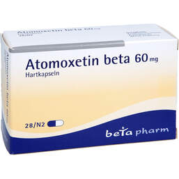 Abbildung: Atomoxetin beta 60 mg Hartkapseln 28 St, Hartkapseln PZN 14244183