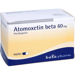 Abbildung: Atomoxetin beta 60 mg Hartkapseln 98 St, Hartkapseln PZN 14244214