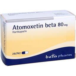 Abbildung: Atomoxetin beta 80 mg Hartkapseln 28 St, Hartkapseln PZN 14244220