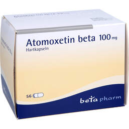 Abbildung: Atomoxetin beta 100 mg Hartkapseln 56 St, Hartkapseln PZN 14244272