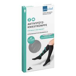 Abbildung: Provital Aktivstützkniestrümpfe Damen Größe 35 - 38 hellgrau 2 St PZN 14251415
