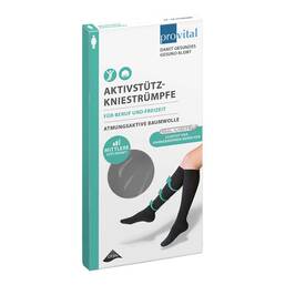 Abbildung: Provital Aktivstützkniestrümpfe Damen Größe 39 - 42 hellgrau 2 St PZN 14251421