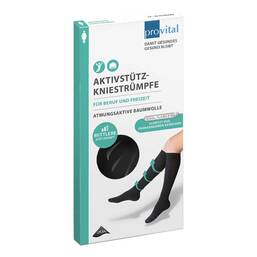 Abbildung: Provital Aktivstützkniestrümpfe Damen Größe 39 - 42 schwarz 2 St PZN 14251444