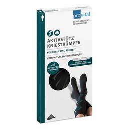 Abbildung: Provital Aktivstützkniestrümpfe Herren Größe 43 - 46 schwarz 2 St PZN 14251496