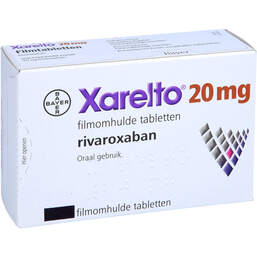 Abbildung: Xarelto 20 mg Filmtabletten 98 St, Filmtabletten PZN 14253176