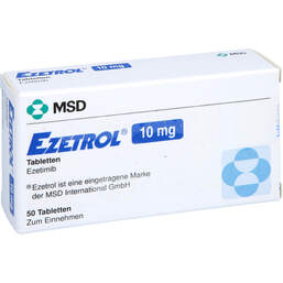 Abbildung: Ezetrol 10 mg Tabletten 50 St, Tabletten PZN 14256401