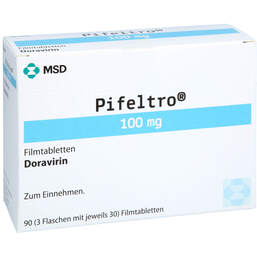 Abbildung: Pifeltro 100 mg Filmtabletten 90 St, Filmtabletten PZN 14260615