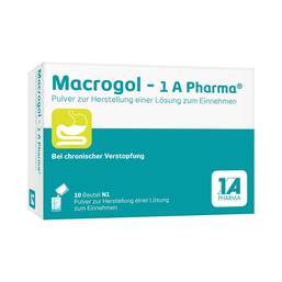 Abbildung: Macrogol-1A Pharma Pulver zur Her.e.Lösung zum Einnehmen Pulver zur Herstellung einer Lösung zum Einnehmen, 10 St PZN 14264056