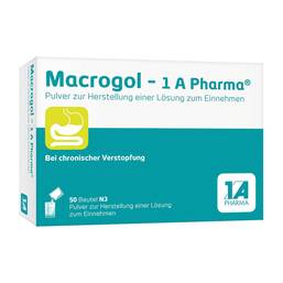 Abbildung: Macrogol-1A Pharma Pulver zur Her.e.Lösung zum Einnehmen Pulver zur Herstellung einer Lösung zum Einnehmen, 50 St PZN 14264079
