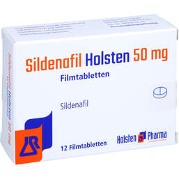 Abbildung: Sildenafil Holsten 50 mg Filmtabletten 12 St, Filmtabletten PZN 14265819
