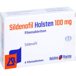 Abbildung: Sildenafil Holsten 100 mg Filmtabletten 4 St, Filmtabletten PZN 14265831