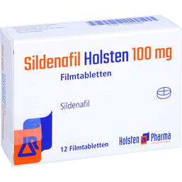 Abbildung: Sildenafil Holsten 100 mg Filmtabletten 12 St, Filmtabletten PZN 14265848