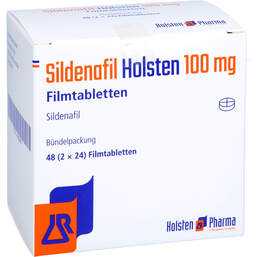 Abbildung: Sildenafil Holsten 100 mg Filmtabletten 48 St, Filmtabletten PZN 14265883