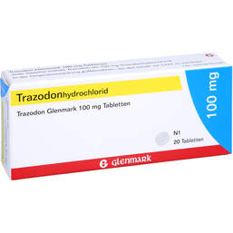 Abbildung: Trazodon Glenmark 100 mg Tabletten 20 St, Tabletten PZN 14265989