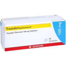 Abbildung: Trazodon Glenmark 100 mg Tabletten 50 St, Tabletten PZN 14265995
