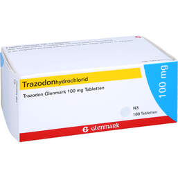 Abbildung: Trazodon Glenmark 100 mg Tabletten 100 St, Tabletten PZN 14266026
