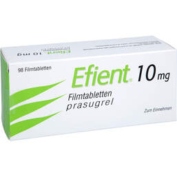 Abbildung: Efient 10 mg Filmtabletten 98 St, Filmtabletten PZN 14266339