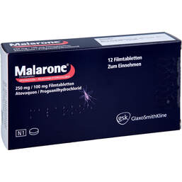 Abbildung: Malarone Filmtabletten 12 St, Filmtabletten PZN 14266575