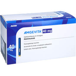 Abbildung: Amgevita 40 mg / 0,8 ml Injektionslösung in einem Fertigpen 6 St, Injektionslösung PZN 14270223