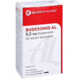 Abbildung: Budesonid AL 0,5 mg Suspension für einen Vernebler 20X2 ml, Suspension für einen Vernebler PZN 14270683