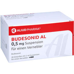 Abbildung: Budesonid AL 0,5 mg Suspension für einen Vernebler 40X2 ml, Suspension für einen Vernebler PZN 14270708