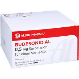 Abbildung: Budesonid AL 0,5 mg Suspension für einen Vernebler 60X2 ml, Suspension für einen Vernebler PZN 14270714