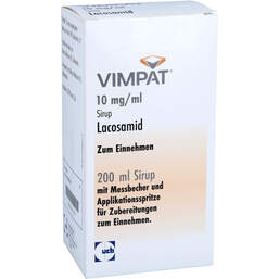 Abbildung: Vimpat 10 mg / ml Sirup 200 ml, Sirup PZN 14274132