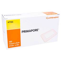 Abbildung: Primapore Wundverband 5x7,2 cm steril Verband, 100 St PZN 14274451
