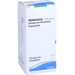 Abbildung: Hemangiol 3,75 mg / ml Lösung zum Einnehmen 120 ml, Lösung zum Einnehmen PZN 14276645