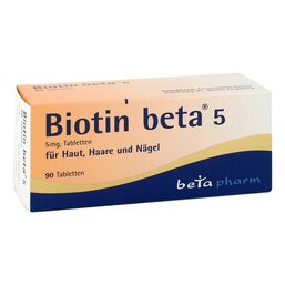 Abbildung: Biotin beta® 5 Tabletten Tabletten, 90 St PZN 14278466