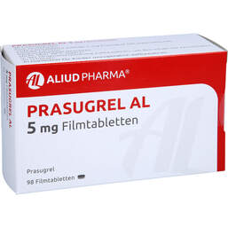 Abbildung: Prasugrel AL 5 mg Filmtabletten 98 St, Filmtabletten PZN 14286543