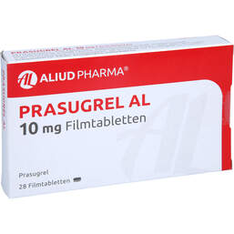 Abbildung: Prasugrel AL 10 mg Filmtabletten 28 St, Filmtabletten PZN 14286566