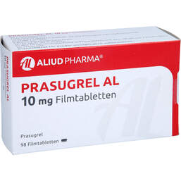 Abbildung: Prasugrel AL 10 mg Filmtabletten 98 St, Filmtabletten PZN 14286572