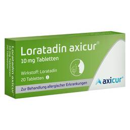 Abbildung: Loratadin axicur® 10 mg Tabletten Tabletten, 20 St PZN 14293767