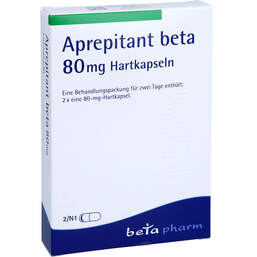 Abbildung: Aprepitant beta 80 mg Hartkapseln 2 St, Hartkapseln PZN 14295565