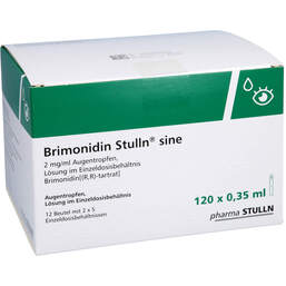 Abbildung: Brimonidin Stulln sine 2 mg / ml AT Einzeldosisbeh. 120 St, Einzeldosispipetten PZN 14301047