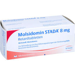 Abbildung: Molsidomin STADA 8 mg Retardtabletten 100 St, Retard-Tabletten PZN 14307742