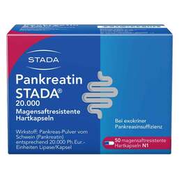 Abbildung: Pankreatin STADA® 20.000 Magensaftresistente Hartkapseln, 50 St PZN 14307759