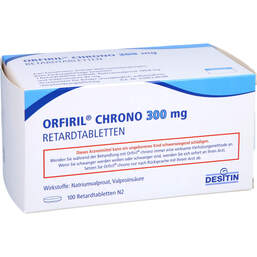 Abbildung: Orfiril chrono 300 mg Retardtabletten 100 St, Retard-Tabletten PZN 14308084