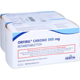 Abbildung: Orfiril chrono 300 mg Retardtabletten 2X100 St, Retard-Tabletten PZN 14308090